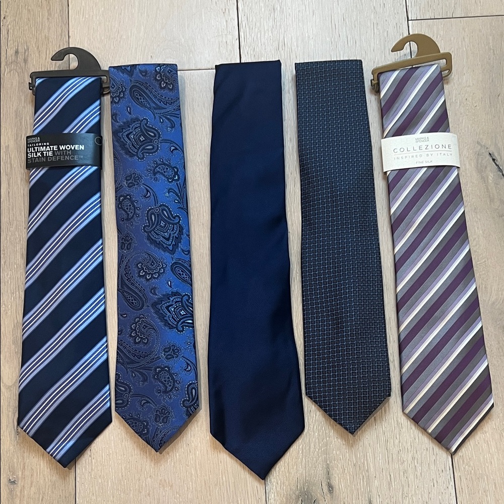 Men’s 100% Silk Neck Tie Bundle